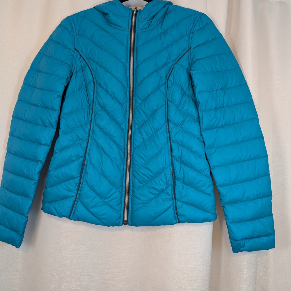 Nautica Women's Blue Quilted Puffer Jacket XS